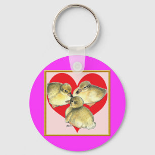 I Love Ducklings! Key Ring