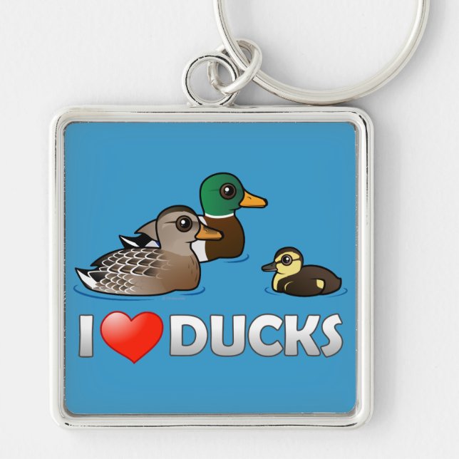 I Love Ducks Key Ring (Front)