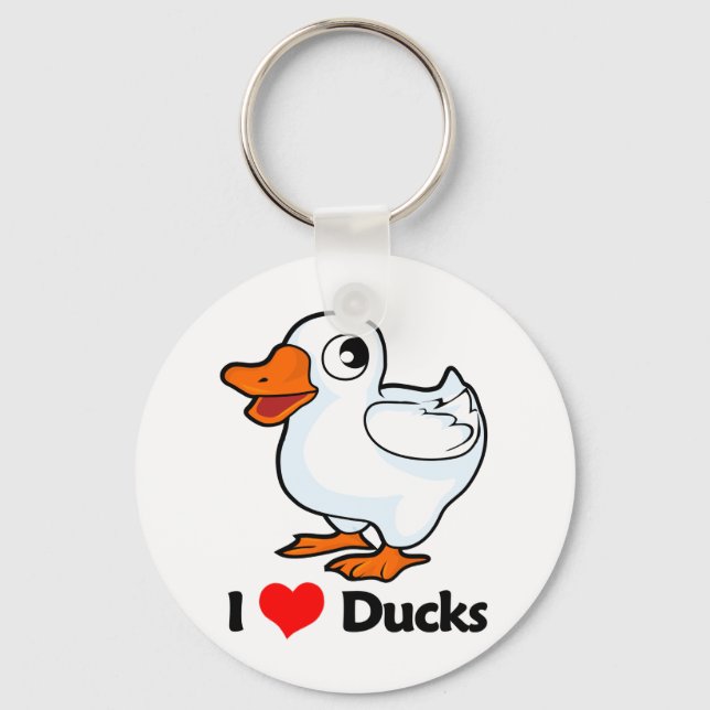 I Love Ducks Key Ring (Front)