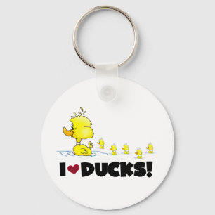 I Love Ducks Tshirts and Gifts Key Ring