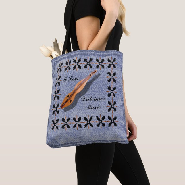 I LOVE DULCIMER MUSIC TOTE BAG (Close Up)