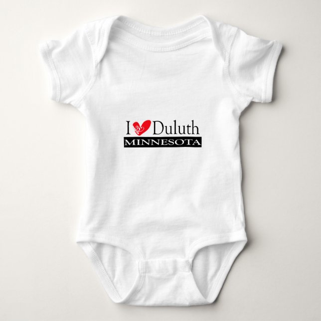 I Love Duluth Minnesota Baby Bodysuit (Front)