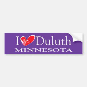 I Love Duluth Minnesota Bumper Sticker