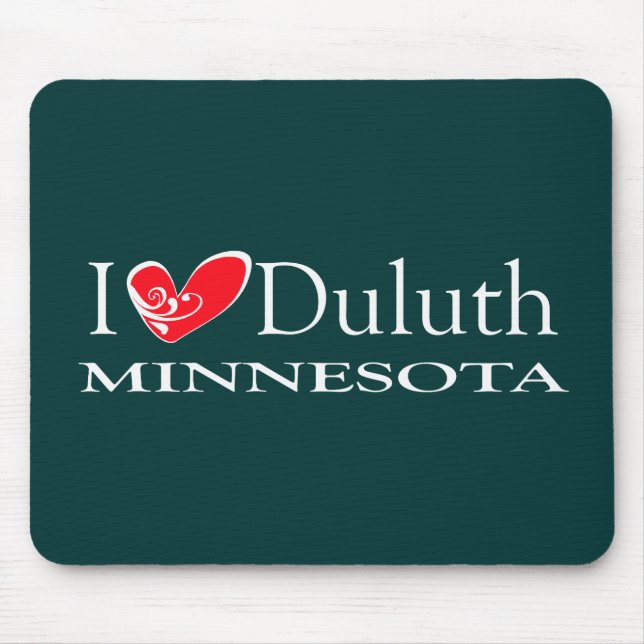 I Love Duluth Minnesota Mouse Mat (Front)