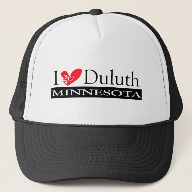I Love Duluth Minnesota Trucker Hat (Front)