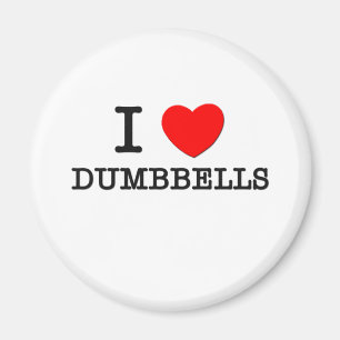 I Love Dumbbells Magnet