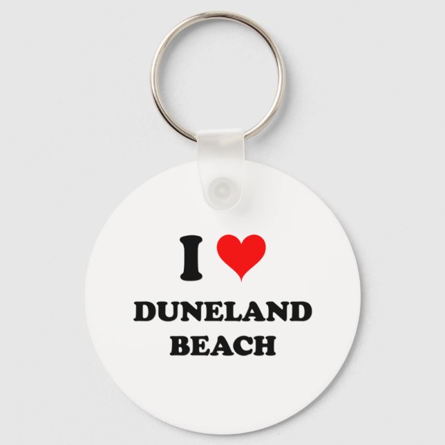 I Love Duneland Beach Key Ring (Front)