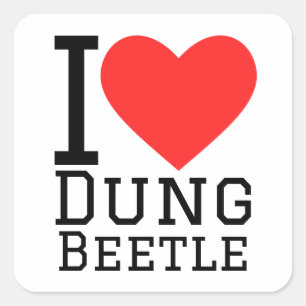I love dung beetle  square sticker