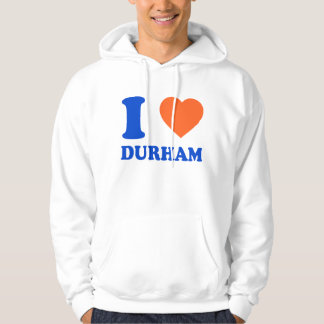 I Love Durham Heart NC Bull City Gift Hoodie
