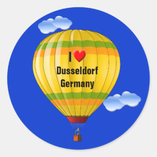 I Love Dusseldorf Germany Classic Round Sticker