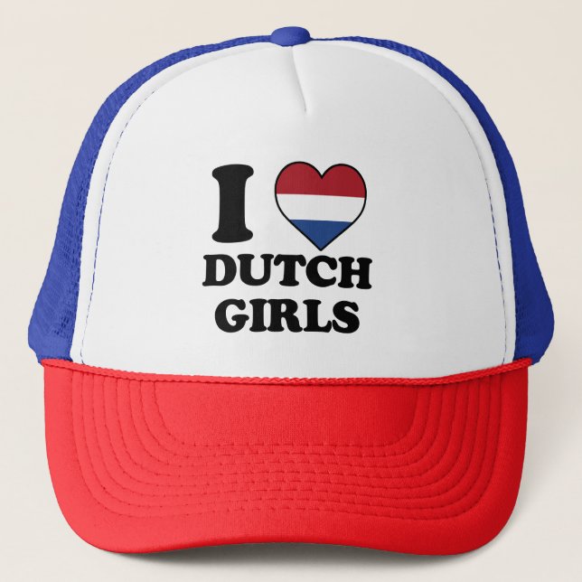 I love Dutch Girls Trucker Hat (Front)