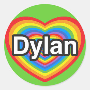 I love Dylan. I love you Dylan. Heart Classic Round Sticker