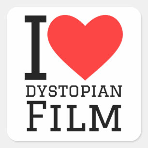 I love dystopian film  square sticker