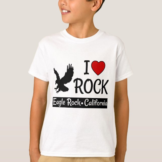 I Love Eagle Rock California Red Heart T-Shirt (Front)