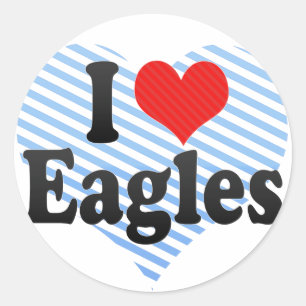 I Love Eagles Classic Round Sticker