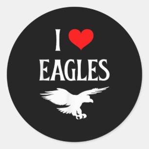 I Love Eagles I Heart Eagles Bird Of P Lover Bird Classic Round Sticker