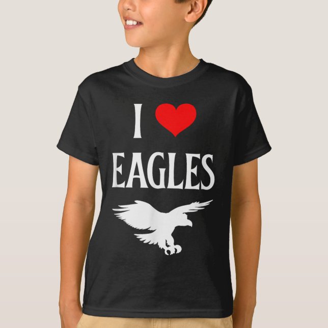 I Love Eagles I Heart Eagles Bird Of P Lover Bird  T-Shirt (Front)