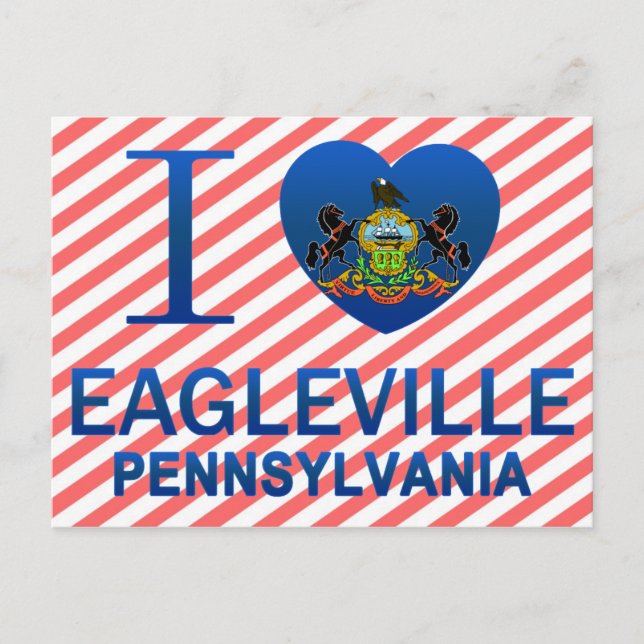 I Love Eagleville, PA Postcard (Front)