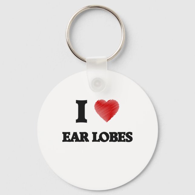 I love Ear Lobes Key Ring (Front)