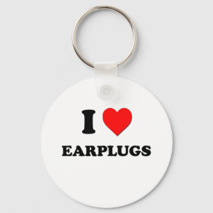 I love Earplugs Key Ring