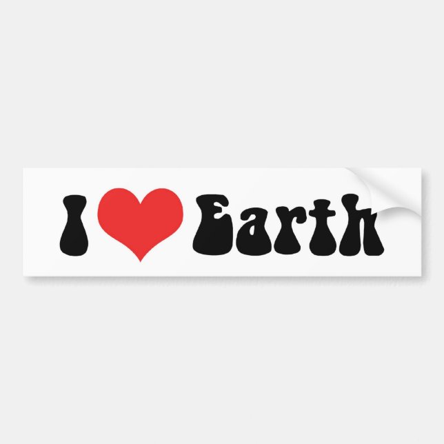 I Love Earth Bumper Sticker (Front)