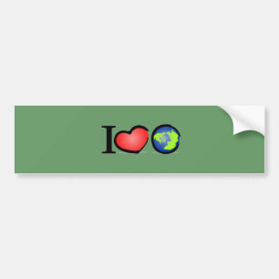 I love earth bumper sticker