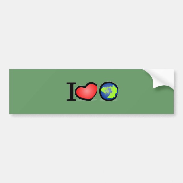 I love earth bumper sticker (Front)