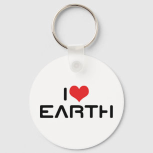I Love Earth Keychain