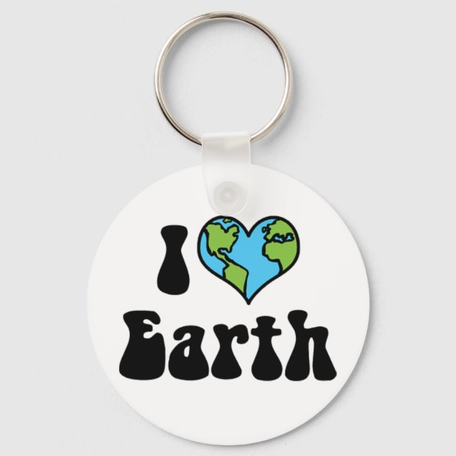 I Love Earth Keychain (Front)