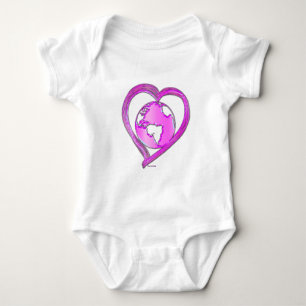 I LOVE EARTH (Pink) Series Baby Bodysuit