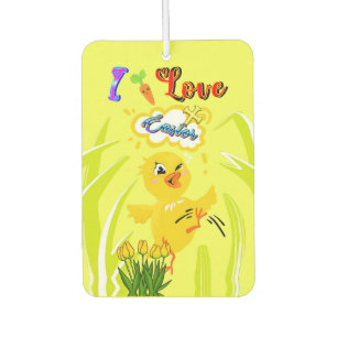 I Love Easter Car Air Freshener