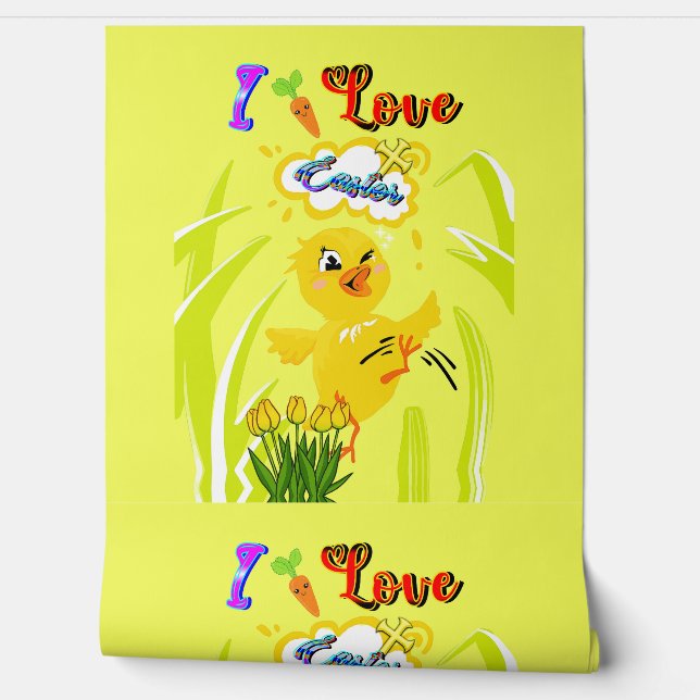 I Love Easter Wallpaper (Unrolling)