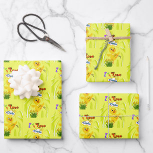 I Love Easter Wrapping Paper Sheet