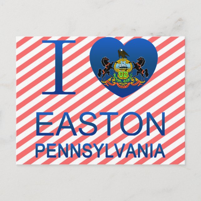 I Love Easton, PA Postcard (Front)