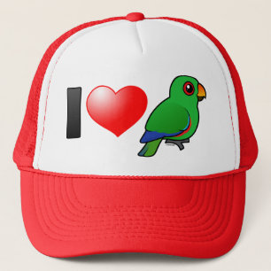 I Love Eclectus Parrots (male) Trucker Hat
