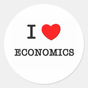 I Love ECONOMICS Classic Round Sticker