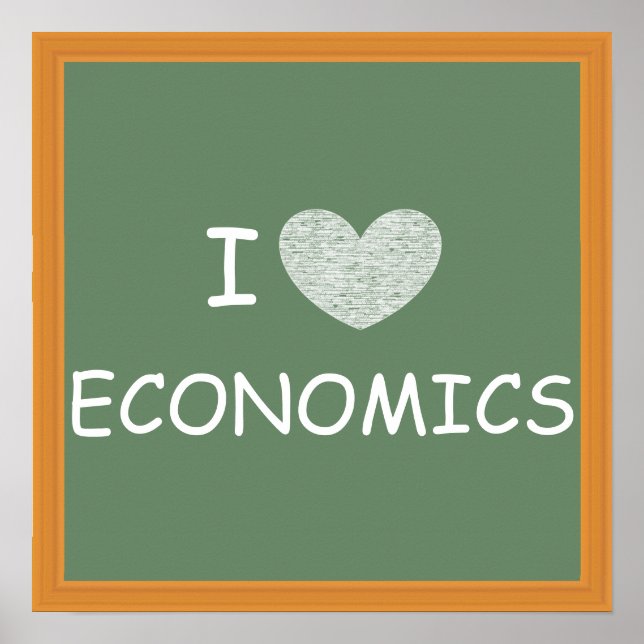 I Love Economics Poster (Front)