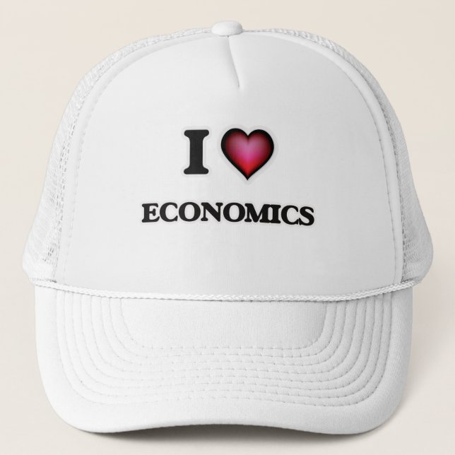 I Love Economics Trucker Hat (Front)