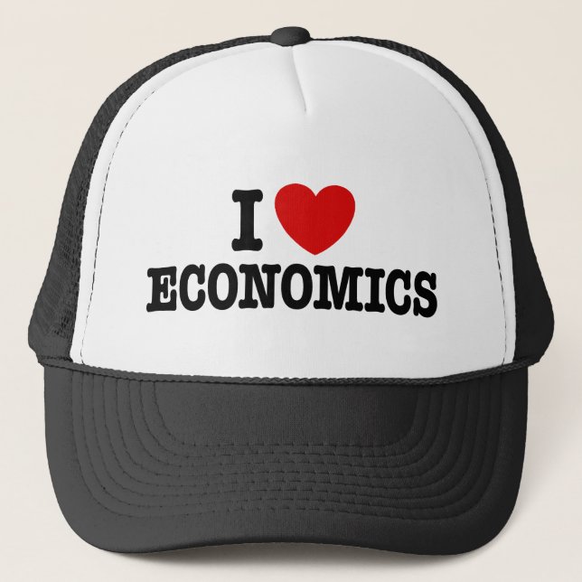 I Love Economics Trucker Hat (Front)