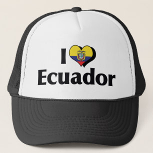 I Love Ecuador Flag Trucker Hat