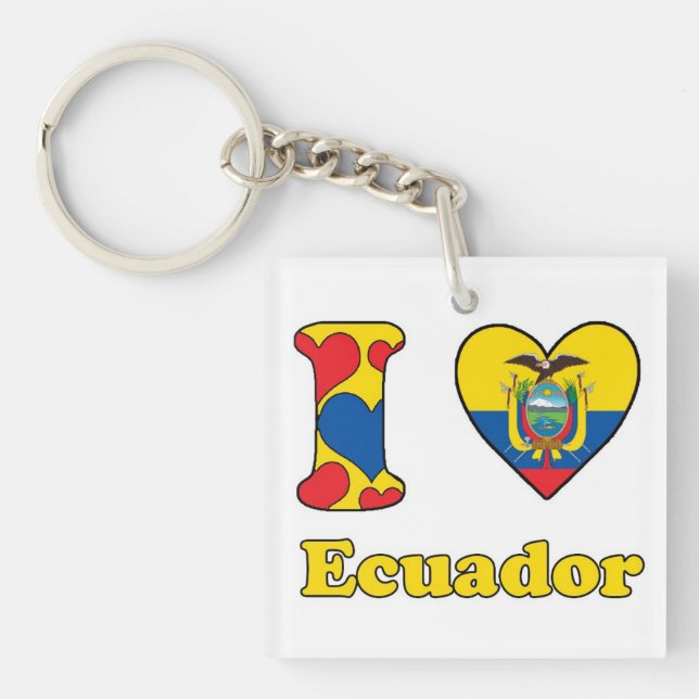 I love Ecuador Key Ring (Front)