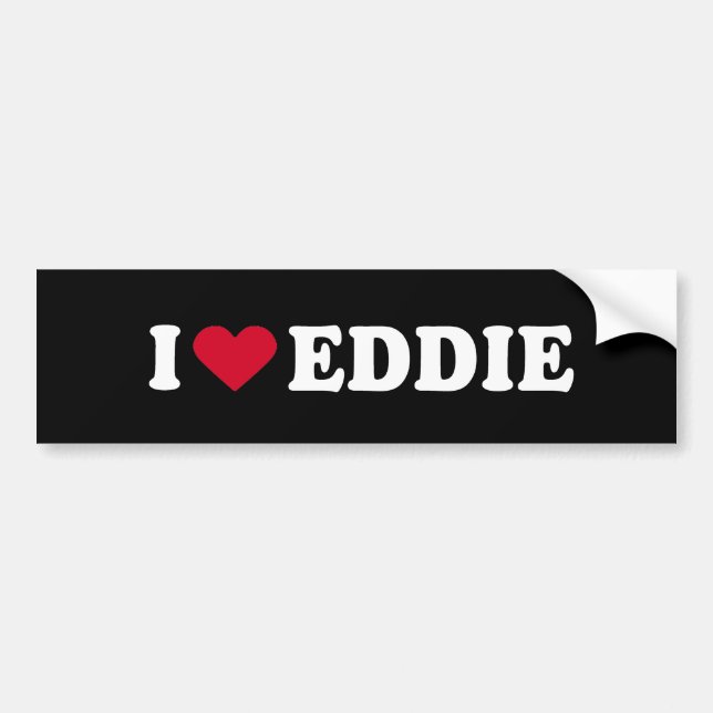 I LOVE EDDIE BUMPER STICKER (Front)