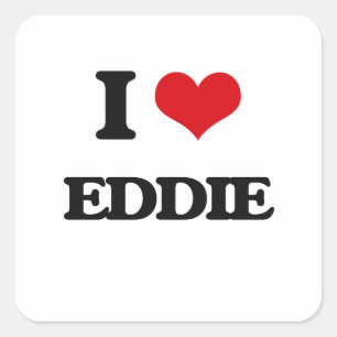 I Love Eddie Square Sticker