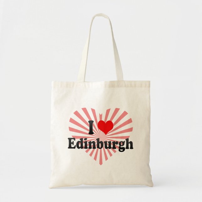 I Love Edinburgh, United Kingdom Tote Bag (Front)