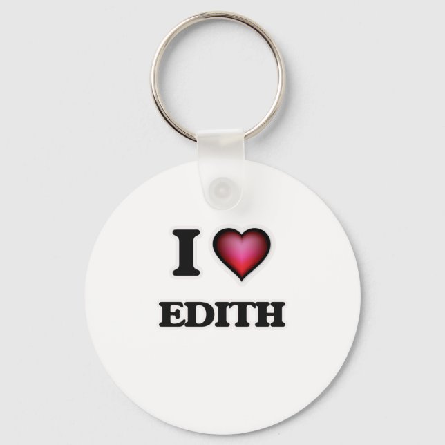 I Love Edith Key Ring (Front)