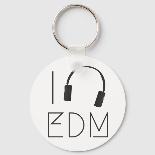 I love EDM Key Ring (Front)