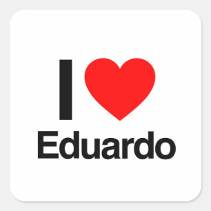 i love eduardo square sticker