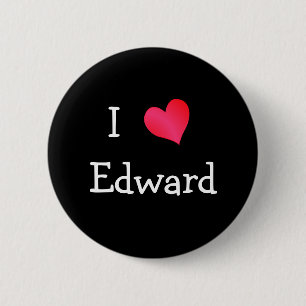 I Love Edward 6 Cm Round Badge