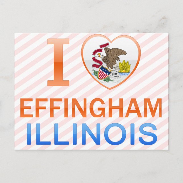 I Love Effingham, IL Postcard (Front)