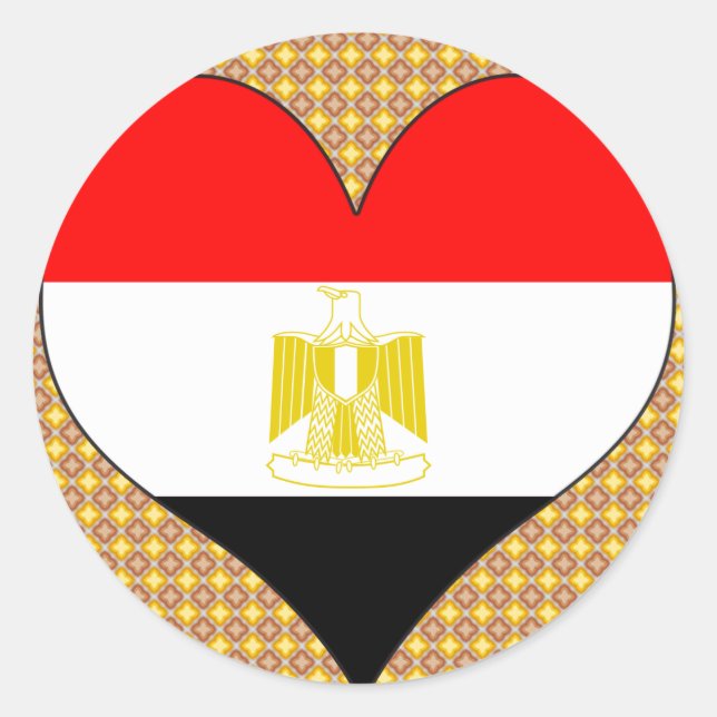 I Love Egypt Classic Round Sticker (Front)